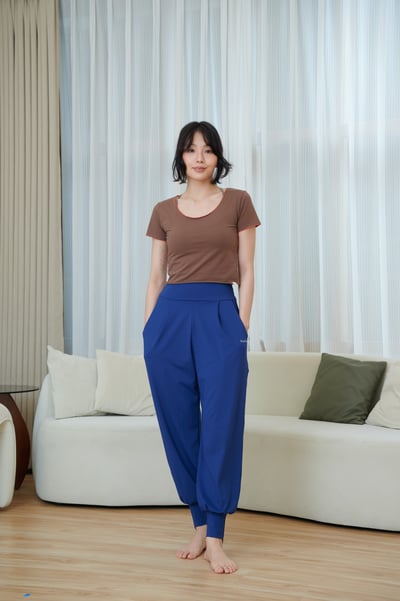 【5色】Front2line Micro Fresh 寬鬆版束腳寬褲 海軍藍 各類運動適用2