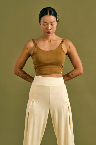 Dhyani 內觀流瑜珈束腳寬褲 奶茶色 CON139BEG8