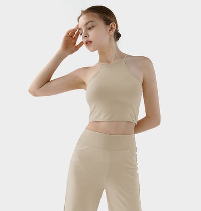 Conchwear 幕斯棉 瑜珈吊帶胸墊短背心 珍珠種子白 CON032IVY2