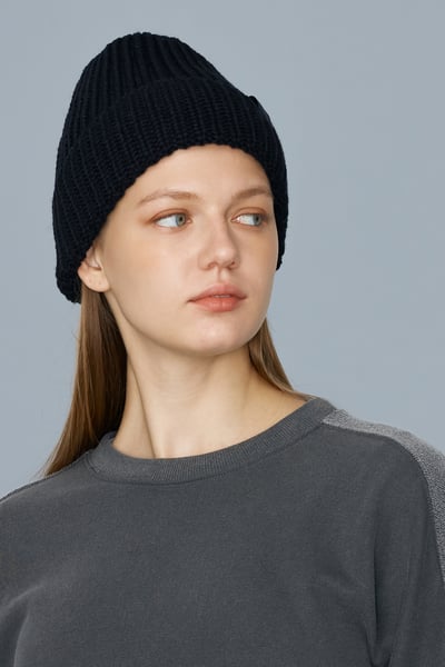 Front2line 折邊針織帽 經典黑 FAK007BLK5