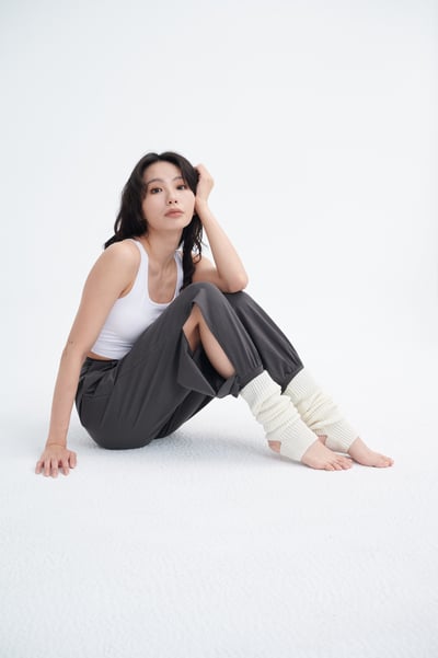 Happy yogi studio 瑜珈側開岔束腳寬褲 鐵灰色 HYS002CHC6