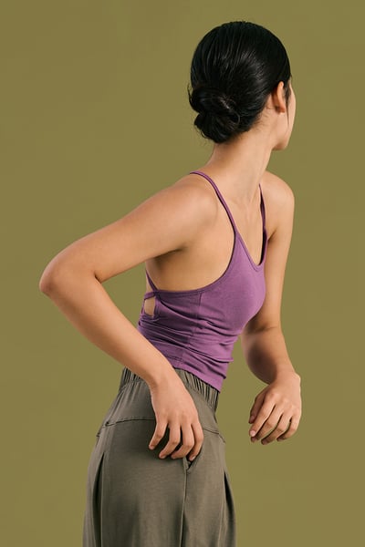 Dhyani 精彩交叉胸墊背心 紫羅蘭 CON125PUR4