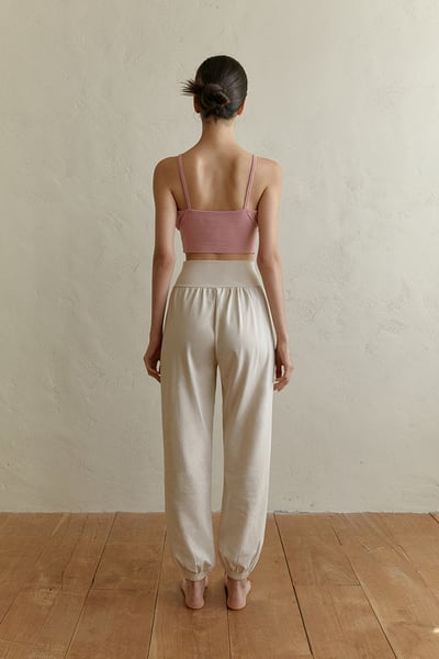 【熱銷】Dhyani 舒悅瑜珈束腳寬褲 奶茶色 CON019BEG4