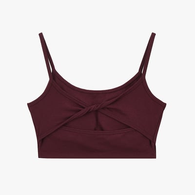 【熱銷】Dhyani 扭結瑜珈內衣 勃根第紅 CON087BUR8