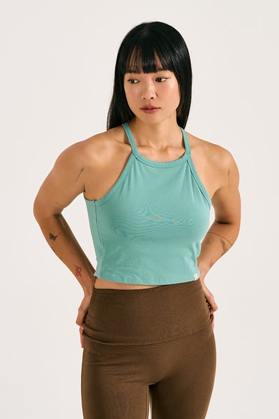 【熱銷】Dhyani 瑜珈鷹姿胸墊背心 長青綠 CON060GRN2