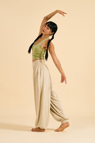 Dhyani 流動束腳氣球寬褲 奶茶 CON136BEG