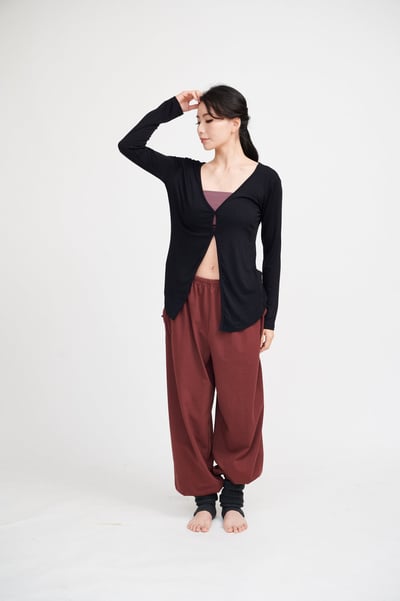 【熱銷】Conchwear 瑜珈兩穿長袖罩衫 黑色 CON048BLK5