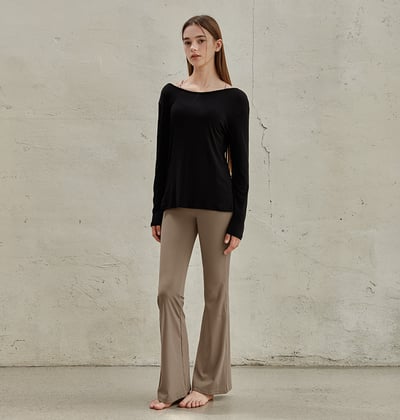 【熱銷】Conchwear 瑜珈兩穿長袖罩衫 黑色 CON048BLK4