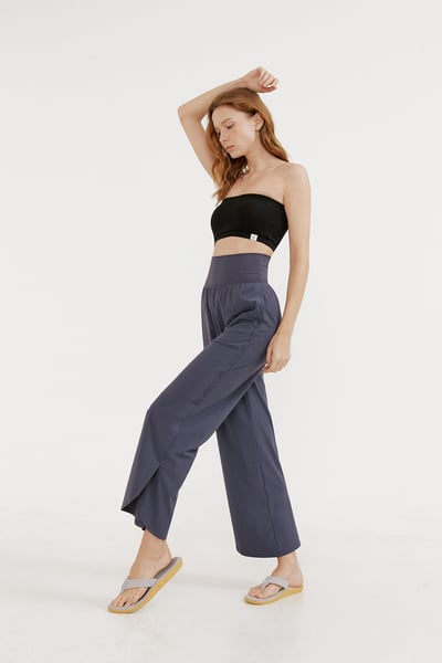 Front2line 涼感機能直筒褲 灰藍色 FDWSPT072NAV5