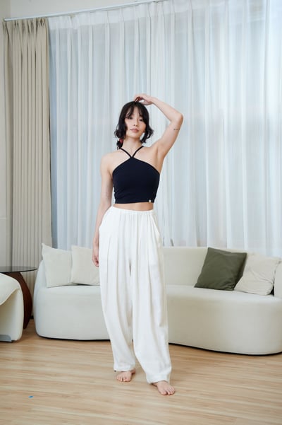 【熱銷】Dhyani 瑜珈寬鬆兩穿寬褲 象牙白 CON122IVY3