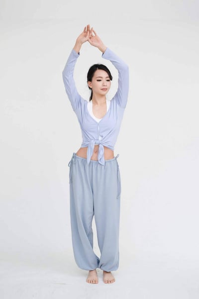 Conchwear 抽繩造型束腳寬褲 淺藍 CON134BLU5