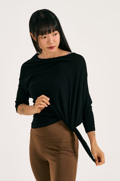 Dhyani 無礙兩穿罩衫 黑色 CON097BLK2