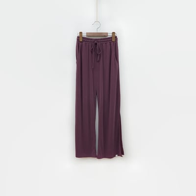 【熱銷】Sohamsoham 瑜珈兩穿開岔直筒褲 棕紫色 SOH009PUR6