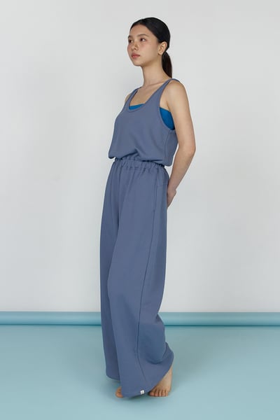 Dhyani 漫遊連身長寬褲 藍色 CON114BLU3