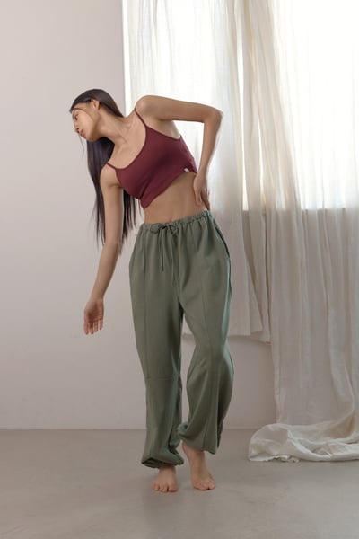 【熱銷】Dhyani 扭結瑜珈內衣 勃根第紅 CON087BUR6