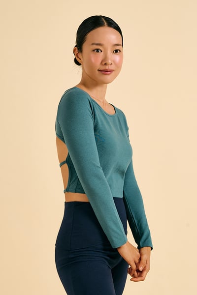 Dhyani 智慧胸墊長袖上衣 綠色 CON138GRN