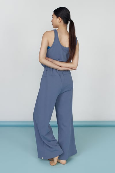 Dhyani 漫遊連身長寬褲 藍色 CON114BLU4