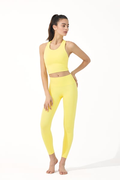 Parsley Allay 高腰提臀線九分褲 亮麗黃 P19LG006YEL 各類運動適用4