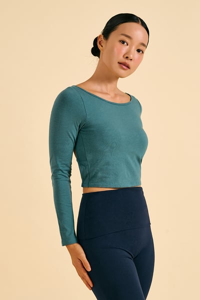 Dhyani 智慧胸墊長袖上衣 綠色 CON138GRN