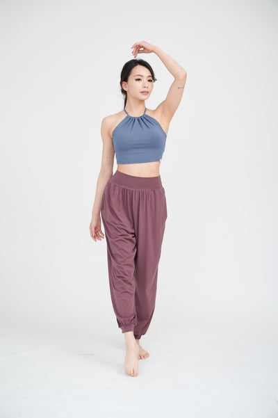 Happy yogi studio 瑜珈削肩款內衣 復古藍 HYS008BLU3