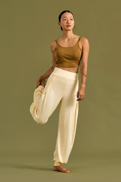 Dhyani 內觀流瑜珈束腳寬褲 奶茶色 CON139BEG5