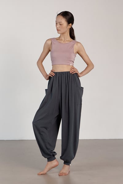 【熱銷】Dhyani 自由體積束腳寬褲 深灰 CON083DGY