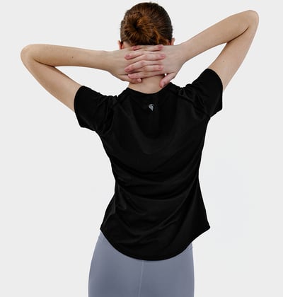 Conchwear 經典短袖罩衫 黑色 各類運動適用 CON038BLK2