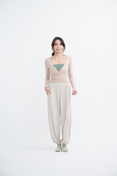 Sohamsoham 飄飄瑜珈束腳寬褲 象牙白 SOH014IVY3