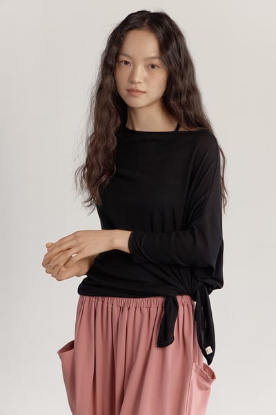 Dhyani 無礙兩穿罩衫 黑色 CON097BLK7