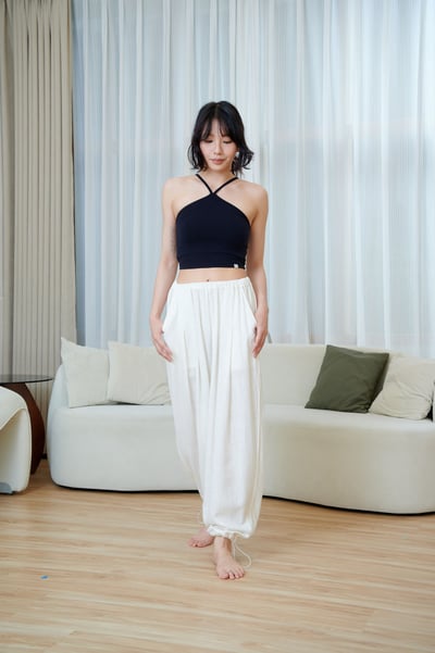 【熱銷】Dhyani 瑜珈寬鬆兩穿寬褲 象牙白 CON122IVY6