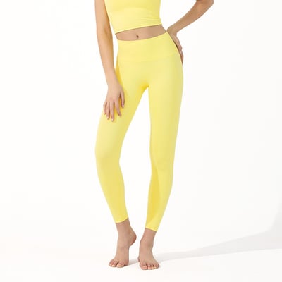 Parsley Allay 高腰提臀線九分褲 亮麗黃 P19LG006YEL 各類運動適用1