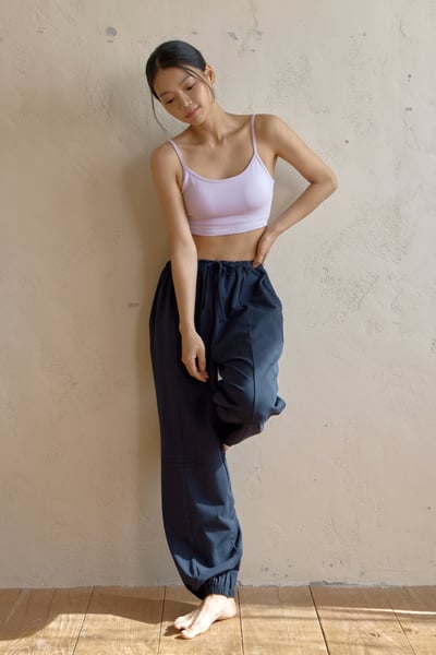 【熱銷】Dhyani 悠閒漫步束腳寬褲 深海藍 CON082NAV 男女通穿