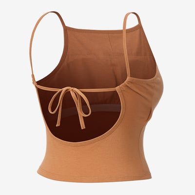 【熱銷】Dhyani 瑜珈後綁帶胸墊短背心 楓葉橙 CON036ORG8