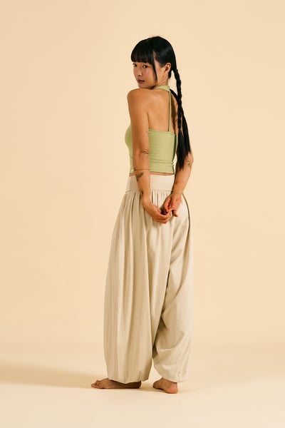 Dhyani 流動束腳氣球寬褲 奶茶 CON136BEG