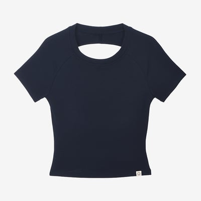 【熱銷】Dhyani 扭結胸墊短T恤 深海藍 CON094NAV8