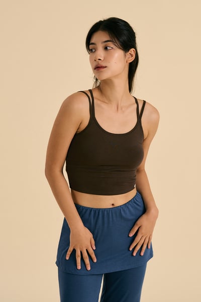 Dhyani 直線造型瑜珈內衣 棕色 CON127BRN5