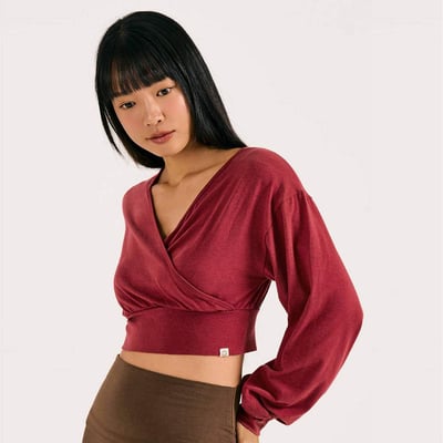 【熱銷】Dhyani 回歸基本長袖罩衫 紅色 CON085WNE1