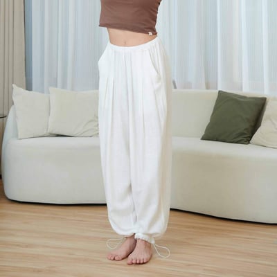 【熱銷】Dhyani 瑜珈寬鬆兩穿寬褲 象牙白 CON122IVY1