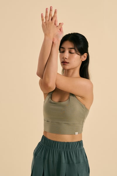 Dhyani 月光瑜珈扭結內衣 卡其綠 CON128KHA2