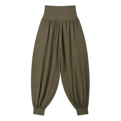 Dhyani 流動束腳氣球寬褲 墨綠 CON136GRN