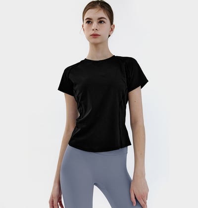 Conchwear 經典短袖罩衫 黑色 各類運動適用 CON038BLK1