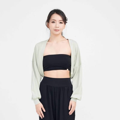 Happy yogi studio 瑜珈坎肩開襟罩衫 鼠尾草綠 HYS014GRN1