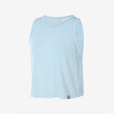 Grandeline 後背開口瑜珈無袖短罩衫 淺藍 NT828BLU5
