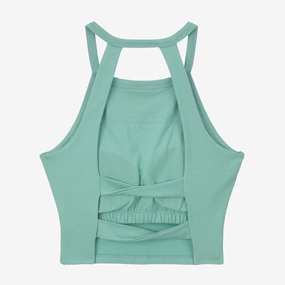 【熱銷】Dhyani 瑜珈鷹姿胸墊背心 長青綠 CON060GRN11