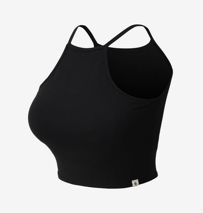 Conchwear 幕斯棉 瑜珈吊帶胸墊短背心 經典黑 CON032BLK7