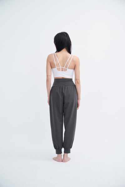 Happy yogi studio 瑜珈側開岔束腳寬褲 鐵灰色 HYS002CHC5