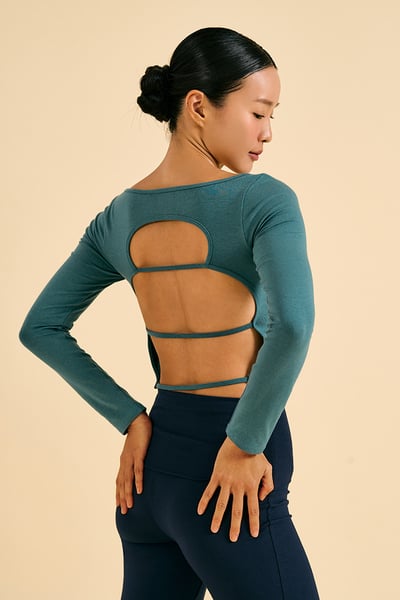 Dhyani 智慧胸墊長袖上衣 綠色 CON138GRN