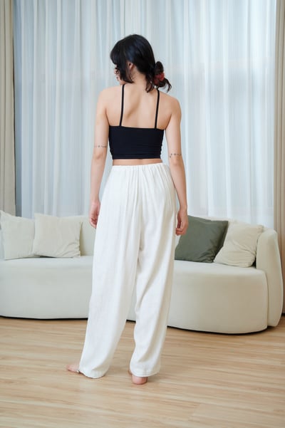 【熱銷】Dhyani 瑜珈寬鬆兩穿寬褲 象牙白 CON122IVY5