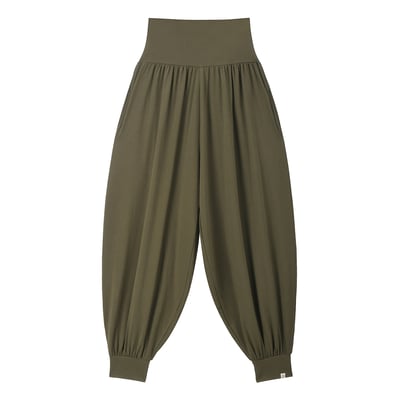 Dhyani 流動束腳氣球寬褲 墨綠 CON136GRN