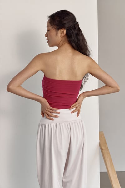 Dhyani 長版平口瑜珈內衣 紅色 CON105RED3